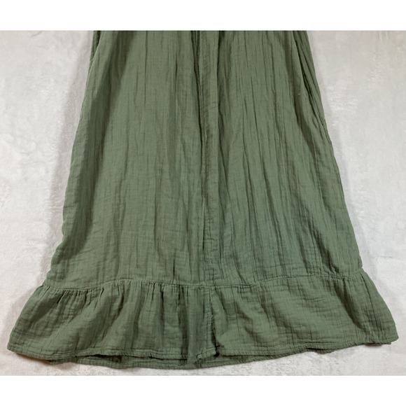 BOHO ME Dress Maxi Cotton Crochet Adjustable Straps Sundress Size Medium Cottage - Picture 4 of 11